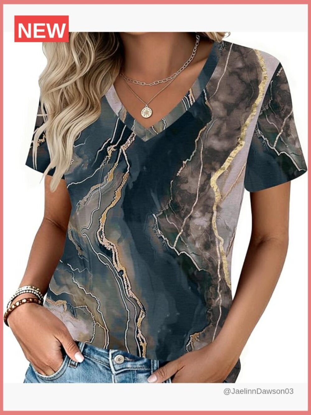Women's Short Sleeve V-Neck T-Shirt Business Casual Summer Blouse